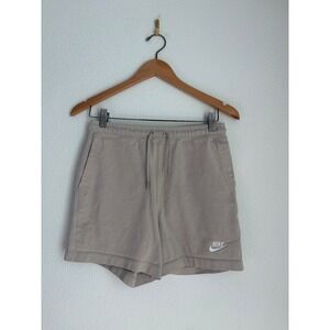 Nike‎ Sportswear Essential French Terry Shorts Taupe Beige Small CJ2158-201